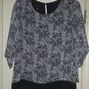 Ab Studio Black and White Blouse